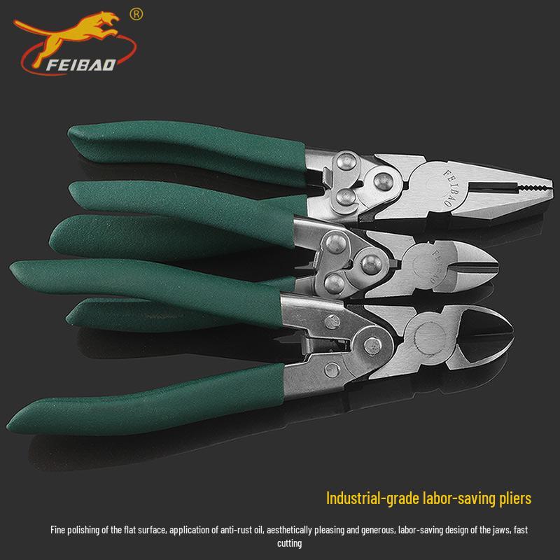 Labor-Saving Steel Wire Cutters: Multi-Functional, Angled, 6" & 8" Lineman's Pliers, Industrial Grade Electrician's Diagonal Cutting Pliers