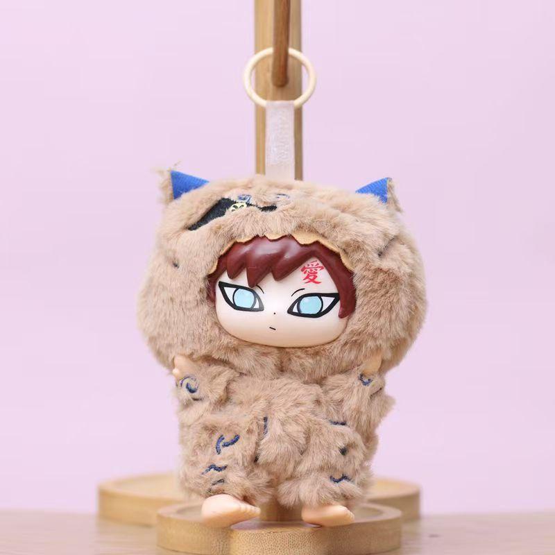 Naruto Tailed Beast Series Plush Toys Cute Sasuke Sakura Vinyl Dolls Kawaii Gaara Hinata Kakashi Bag Keychains For Birthday Gift