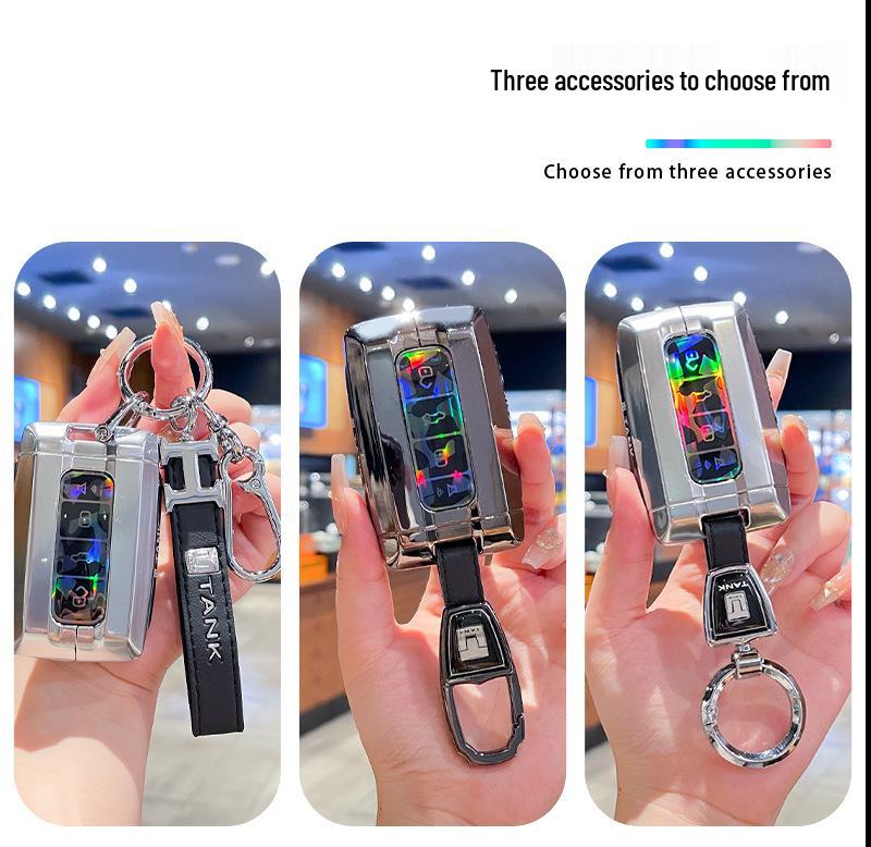 2023 Tank 300 Key Case: Full Coverage Metal Buckle Shell for 400hi4t Cyber Tank 500