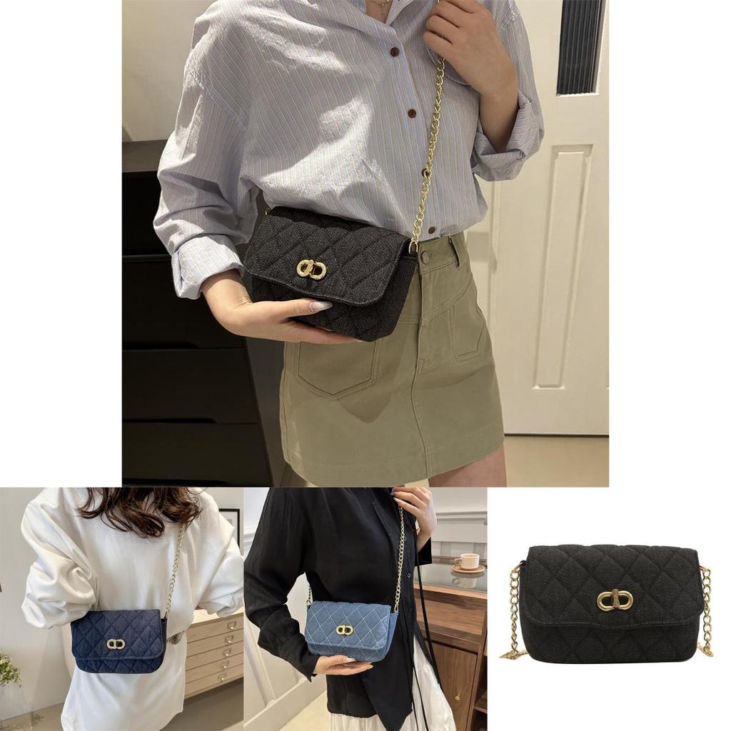 Trendige Damen-Kleinquadrat-Kettentasche für Frühling und Sommer Stilvolle Lässige Schulter-Crossbody-Handtasche