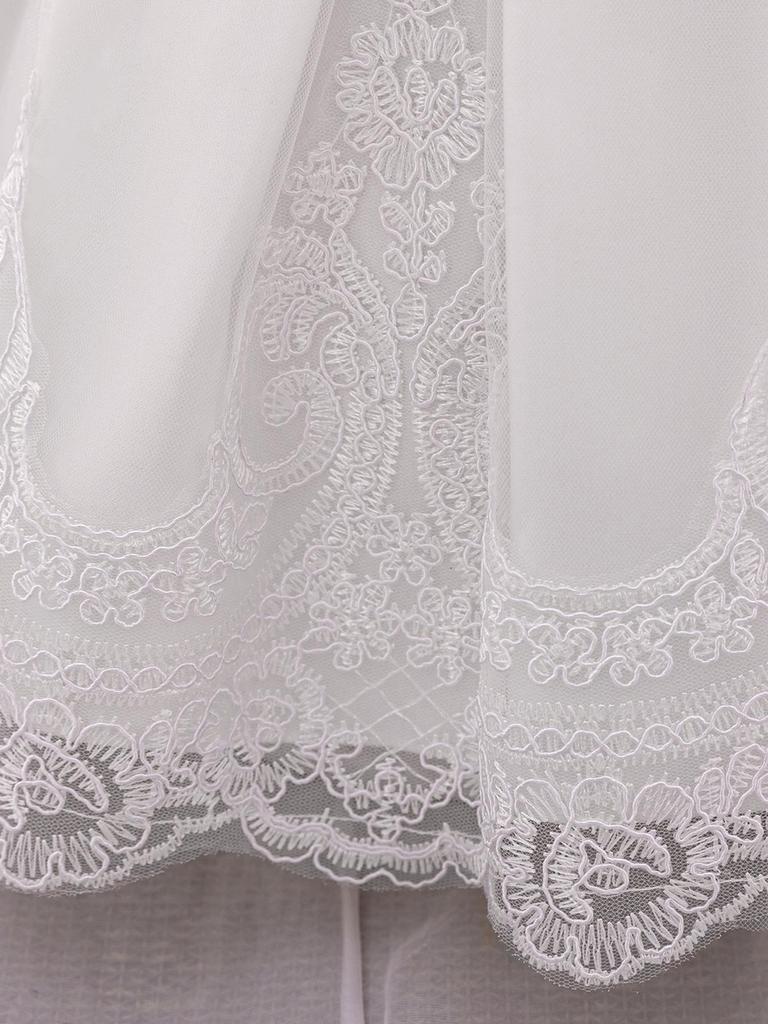 2026 New Girls' Lace Embroidered Princess Ball Gown Wedding Dress for Performances