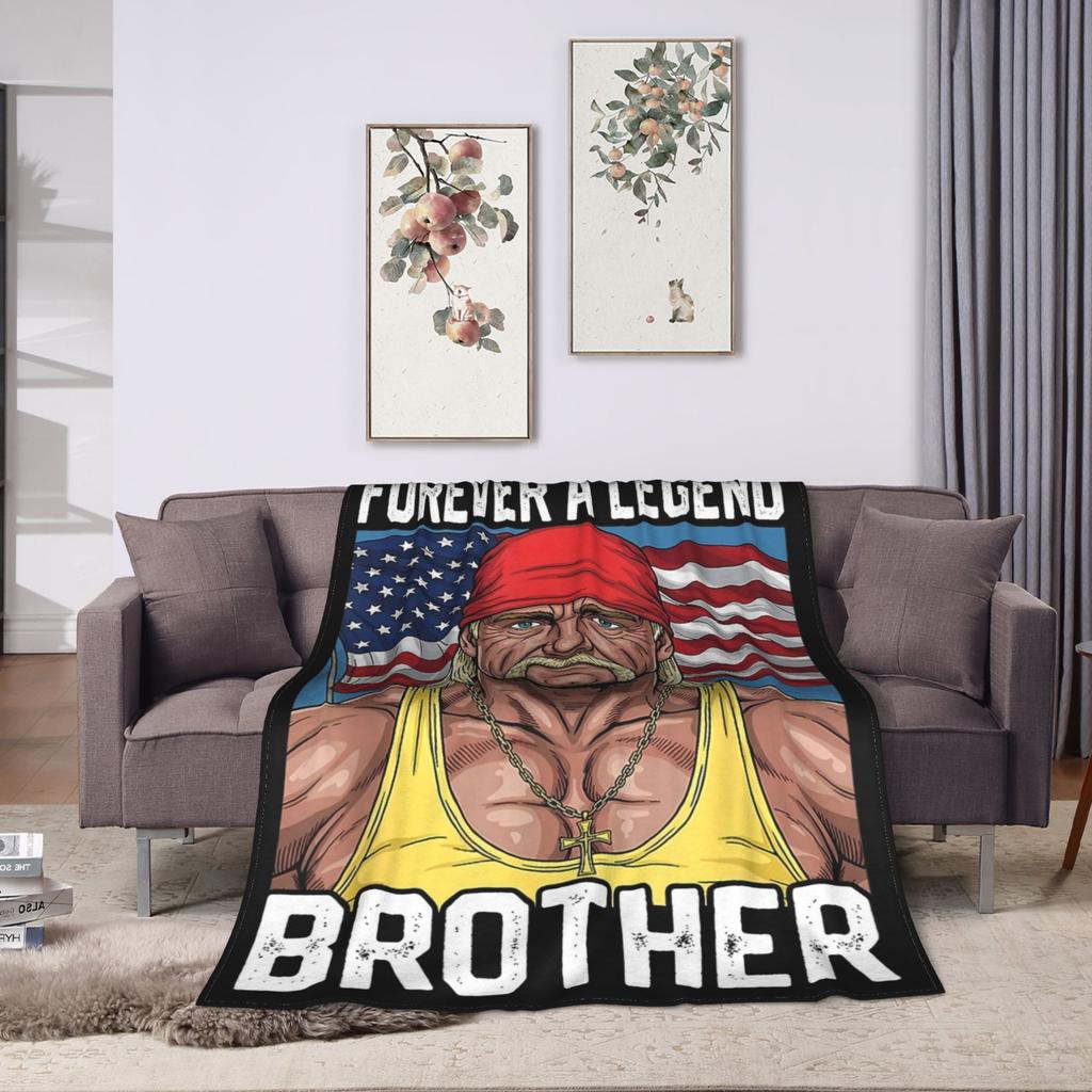 Hulk Hogan Legend Memorial Wrestling Blankets Fleece  Winter  Multi-function Soft Throw Blanket for Bed Couch Bedspread