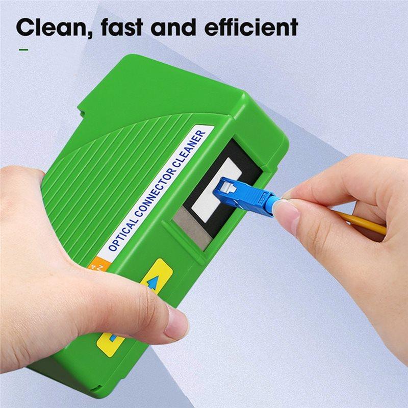 ABBP-Fiber End Face Cleaning Box SC/FC/ST/LC Connector Wiping Tools Fiber Flange Adapters Cleaner Pigtail Cleaner