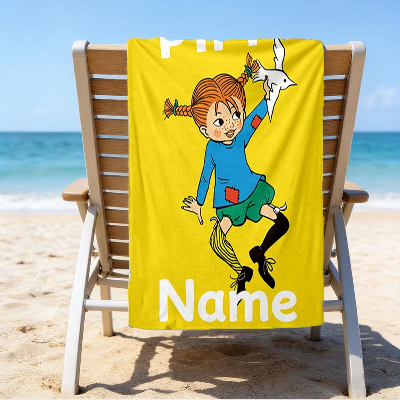 Serviette de plage ultra-douce personnalisée avec le thème de Fifi, idéale pour la piscine, le camping, la plongée, essentiel de voyage parfait, serviette de plage vibrante