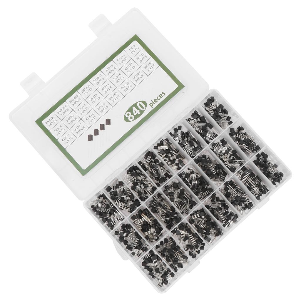 840Pcs Power Transistor Kit Triode Assortment Set Industrial Control Components TO‑92