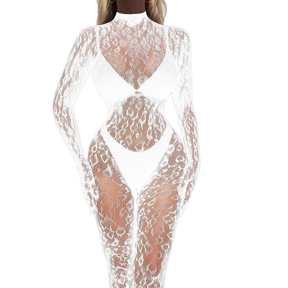 Mysterious Women's Stocking Fishnet Mesh Romper Jumpsuit Clubwear Bodysuit