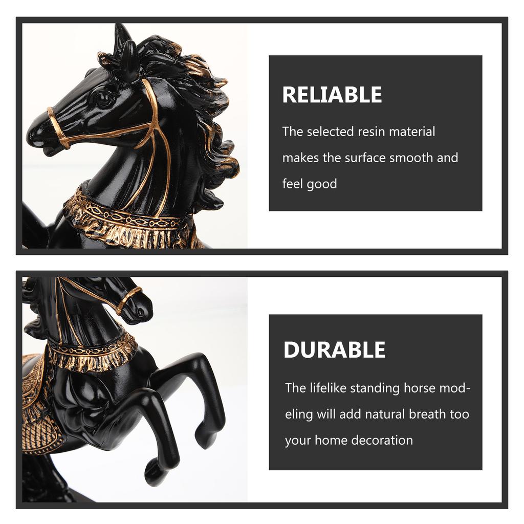 Of Painted Horse Christmas Ornaments Statues Figurine Animal Standing Model for Home Simulation Decoration