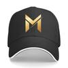 Luxury Split Monogram Letter M Emble Sandwich Baseball Cap Sun Cap Outdoor Workouts Hat