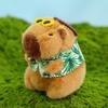 Capybara Summer Wear Plush Keychain Bag Pendant Cartoon Decoration Gift Kids