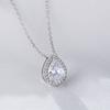 Fashion Jewelry Necklaces 925 Sterling Silver Diamond Necklace Water Drop Zircon Pendant Gold Plated Necklaces Women