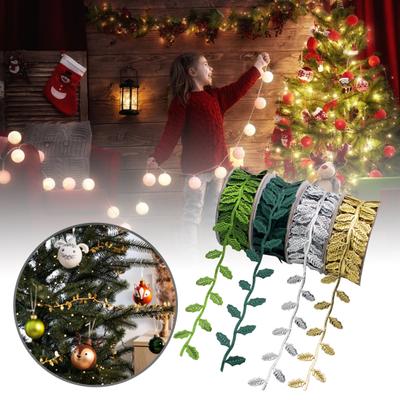 3D Leaf Lace Trim 10m Roll Colored Fabric Decorative Ribbon Multipurpose Leaf Gift