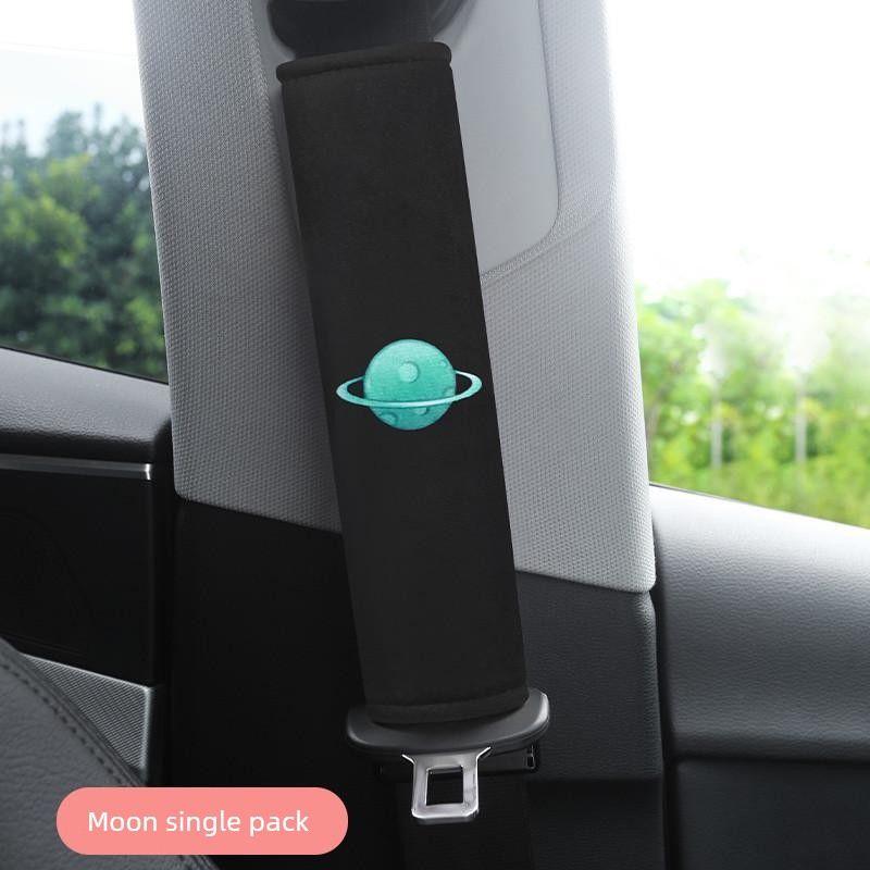 Astronaut Car Seatbelt Shoulder Cover Cute Cartoon Car Seatbelt Protector Car Interior Decoration Accessories Moon