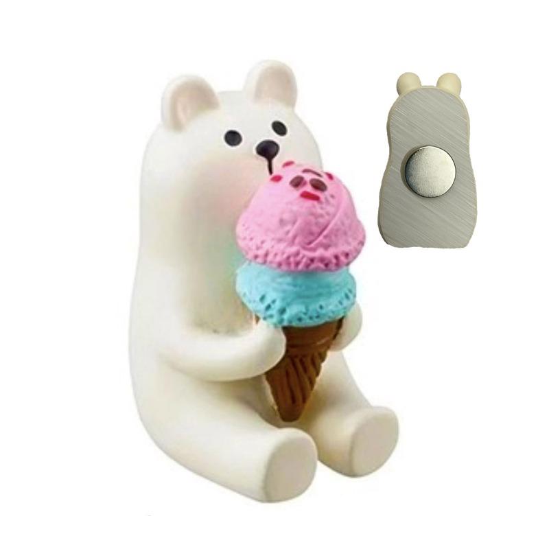 Japanese cat refrigerator sticker, grocery zakka cute bread coffee shop decoration gift miniature resin ornament