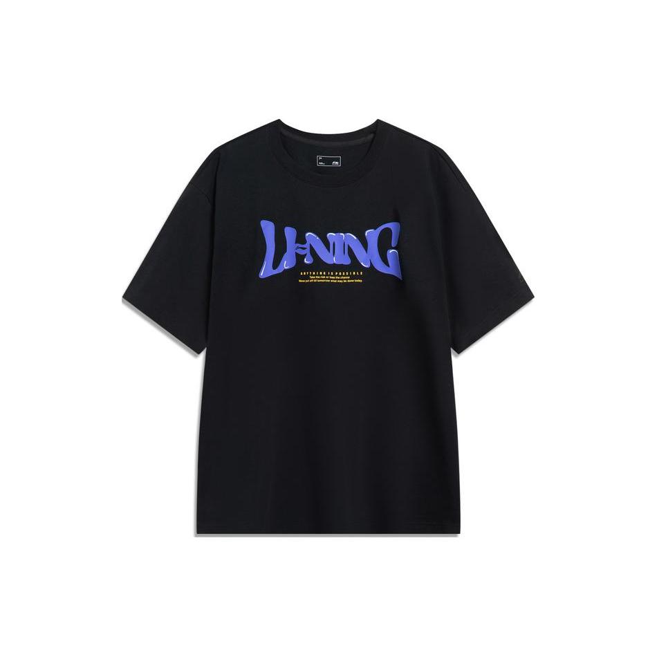 Li Ning Sports Life Collection T Shirt Men's Black AHSU747-1