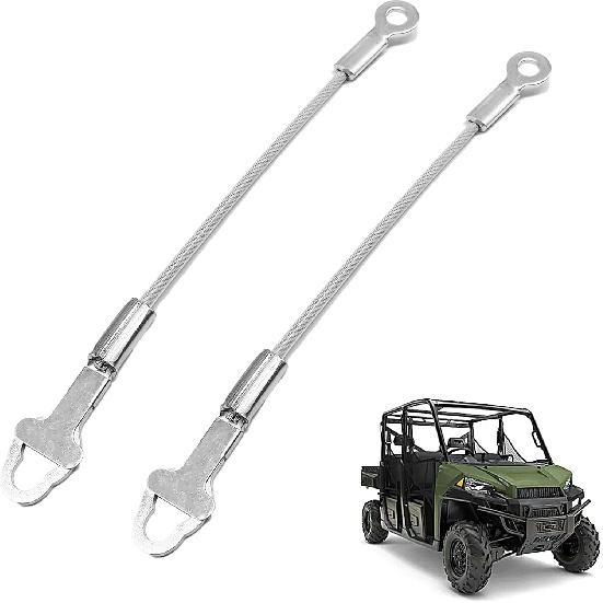 2PCS Tailgate Cable Compatible With Polaris Ranger 2005-2006, 500 2005-2010, 700 2005-2009, 800 2010-2016, 900D 2011-2014 Tail Gate Cable Replace #