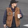 Chaleco de Trabajo de Algodón Estilo Americano para Hombre: Chaleco Cálido y Moderno de Otoño/Invierno
