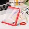 LOMI Transparent Zipper File Tote Bag with Handle for Students