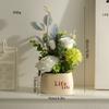 Decorative Artificial Potted Plant Small Size, Nordic Style Faux Green Bonsai for Indoor Desk Decor