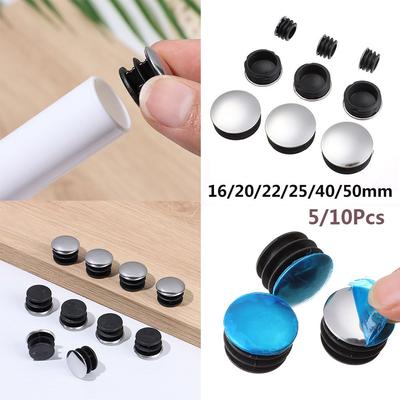 5/10Pcs Convenient Pipe Inserts Plugs Non-slip Furniture Leg Plug Steel Pipe Blanking End Caps Tube Dust Cover