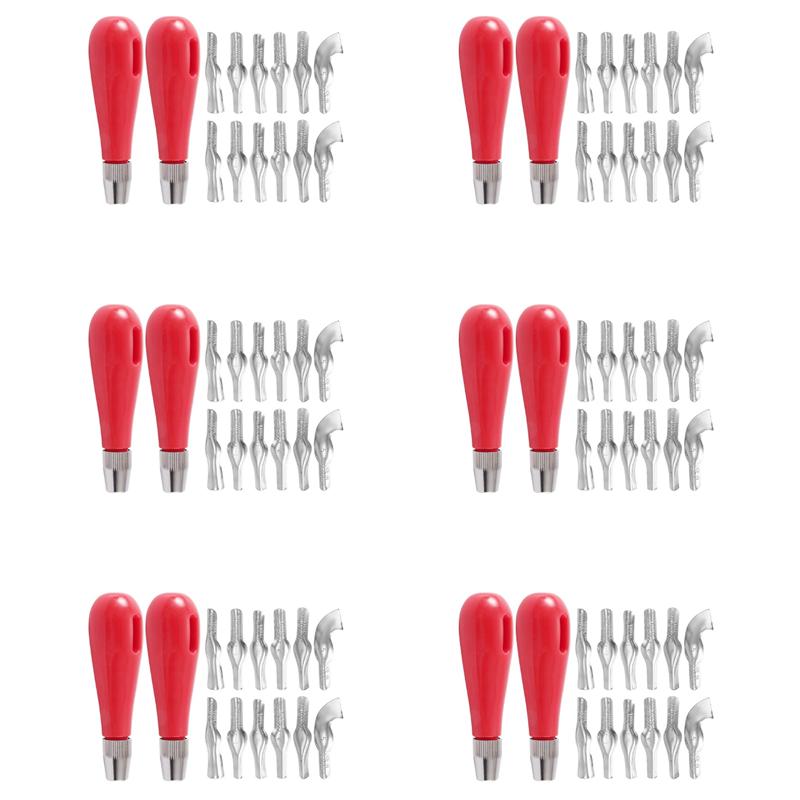 

Linoleum Cutter Set, 12 Sets Craft Lino Cutters With 6 Assorted Blades For Lino Cutting And Crafting,Carvings,DIY Craft червоний