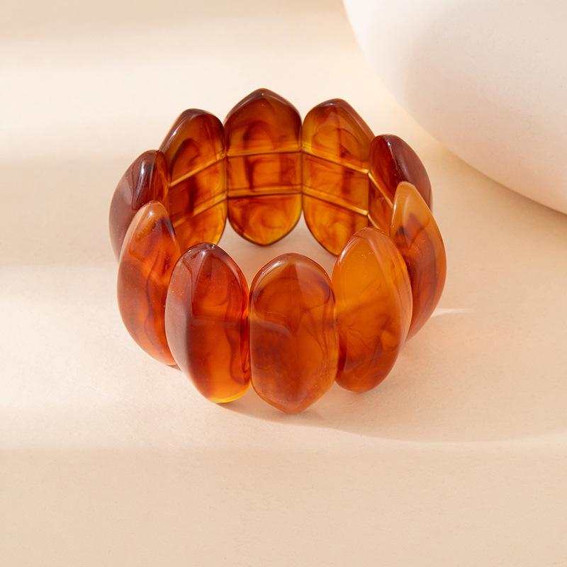 Personalizovaný Spojovaný Elastický Korálkový Náramek Niche Barva Rozmazaný Akrylový Náramek Větrný Náramek