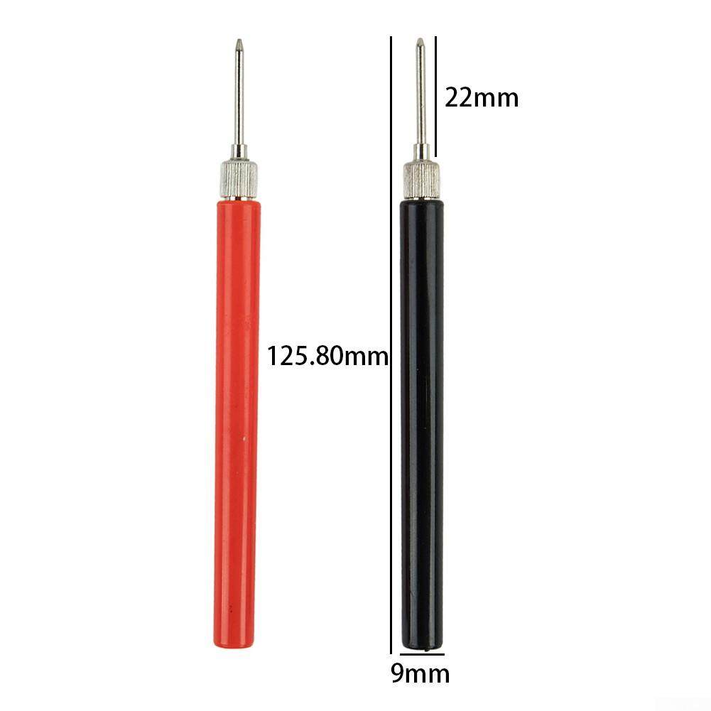 2X Multimeter Spring Test Probe Tip Insulated Test/Hook Wire Connector-128mm