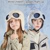 Ear Cap Children Glasses Hat Neck Protection Kids Knitted Beanies Cute Warm Cap With Goggles  Boys