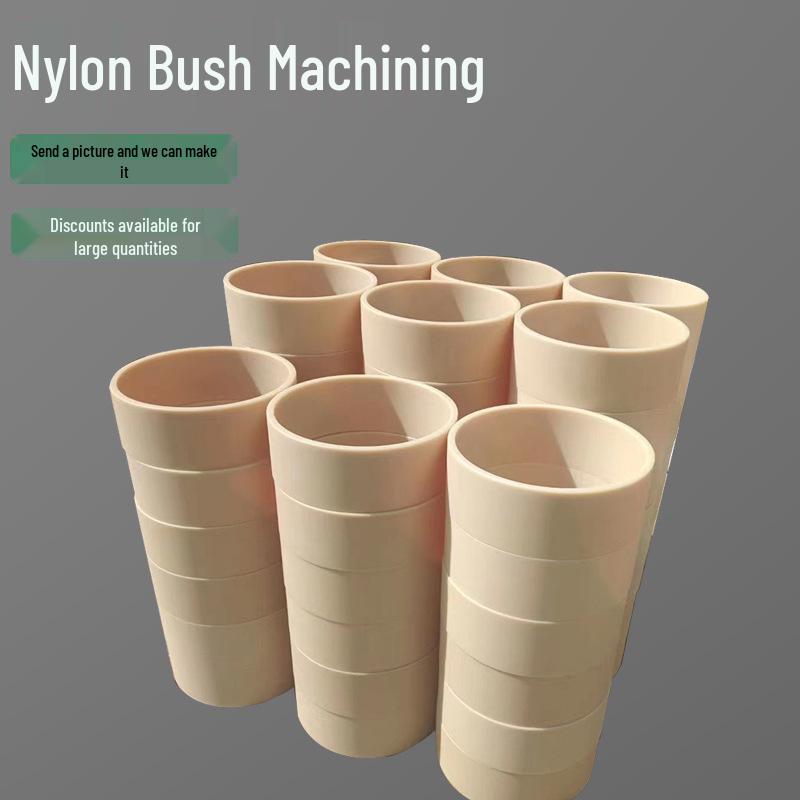 Wear-Resistant Nylon Parts: Shaft Sleeve, Solid Ball, Disc, and Special-Shaped Components in Yellow.
