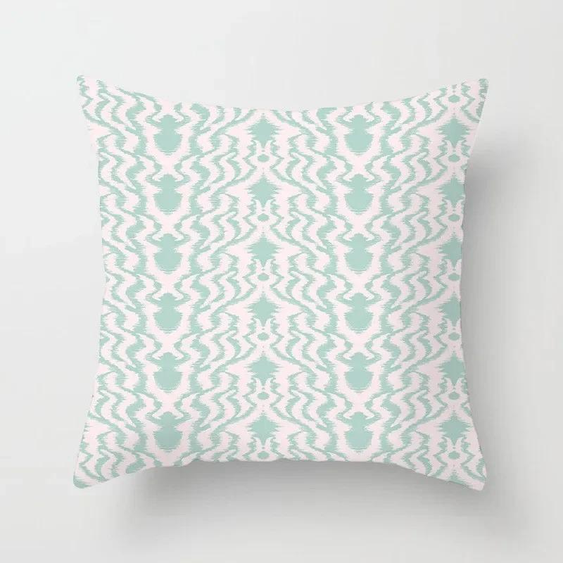 Modern Geometric Print Pillowcase Sofa Lumbar Pillowcase Mint Green Pillowcase Home Decoration Cushion Cover