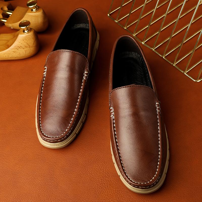 Newest High Quality Soft Cow Leather Men'S Shoes Luxury Loafers Men Business Dress Shoes Classic Moccasins Vintage Driving Footwear