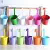 Metal Tinplate Hanging Flower Pot with Detachable Hook for Balcony or Railing