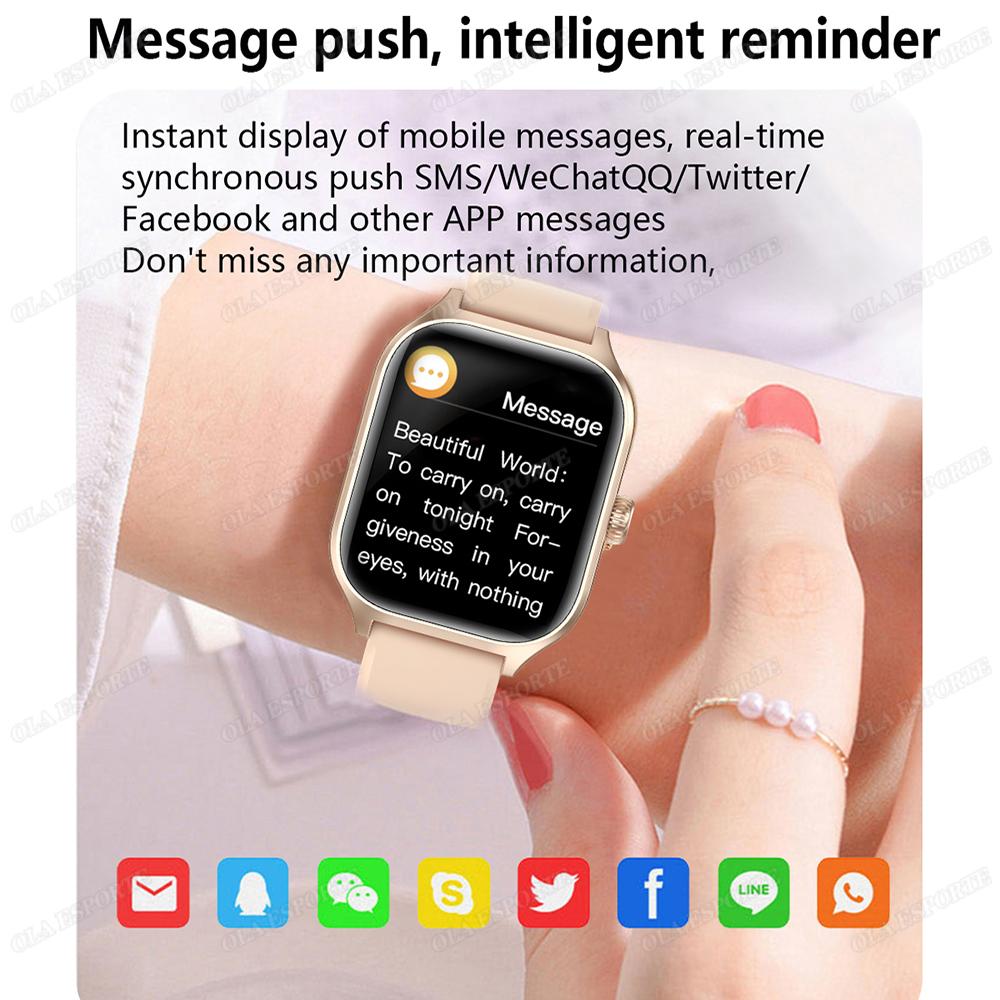 New Smart Watch 2.01" HD Display Bluetooth Call Message Preview Sports Modes DIY Dial Weather Forecast Smartwatch Men Women