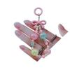 Colorful Bow Alloy Keychain with Creative Seed Bead Chain