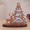 Wooden Christmas Tree Shape Ornaments Luminous Design New Year Easter Ativity Advent Scene Decor Handcrafted Elk Tabletop Decor