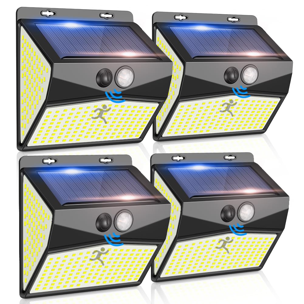 

UniqueFire Outdoor Solar Light, Waterproof, with Motion Sensor. Equipped with 294 Ultra-Bright LEDs, this garden light features 5 illumination