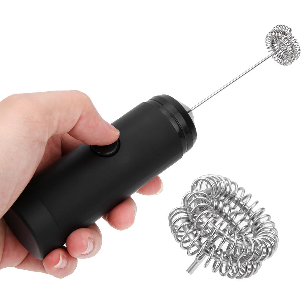 Electric Milk Frother Handheld Stainless Steel Egg Beater Coffee Drink Mixer for Home Use