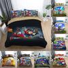 Nintendo Super 3pc Mario Cartoon Odyssey Single Panel Duvet Cover Set Bedding