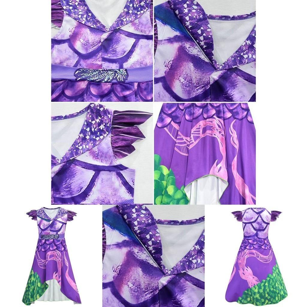 Comfortable And Charming Descendants 3 Mal Fancy Dress Soft Breathable And Ideal For Parties