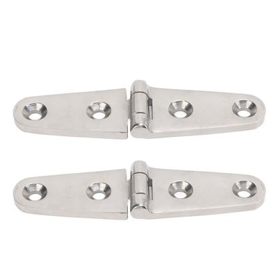 Pair Heavy Duty Strap Hinge with Holes 316 Stainless Steel Marine Boat Home Hardware for Door Gate