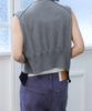 Peullabijeum Layered Knit Vest - Gray