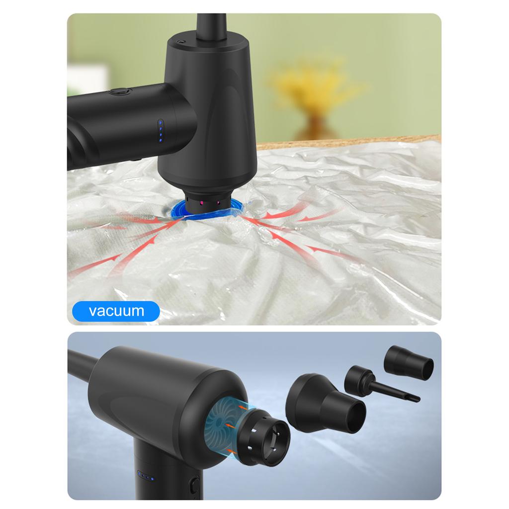 Electric Cordless Duster, High Power Air Blower for Computer Keyboard Cleaning with 3 Speed Settings, Rechargeable Dust