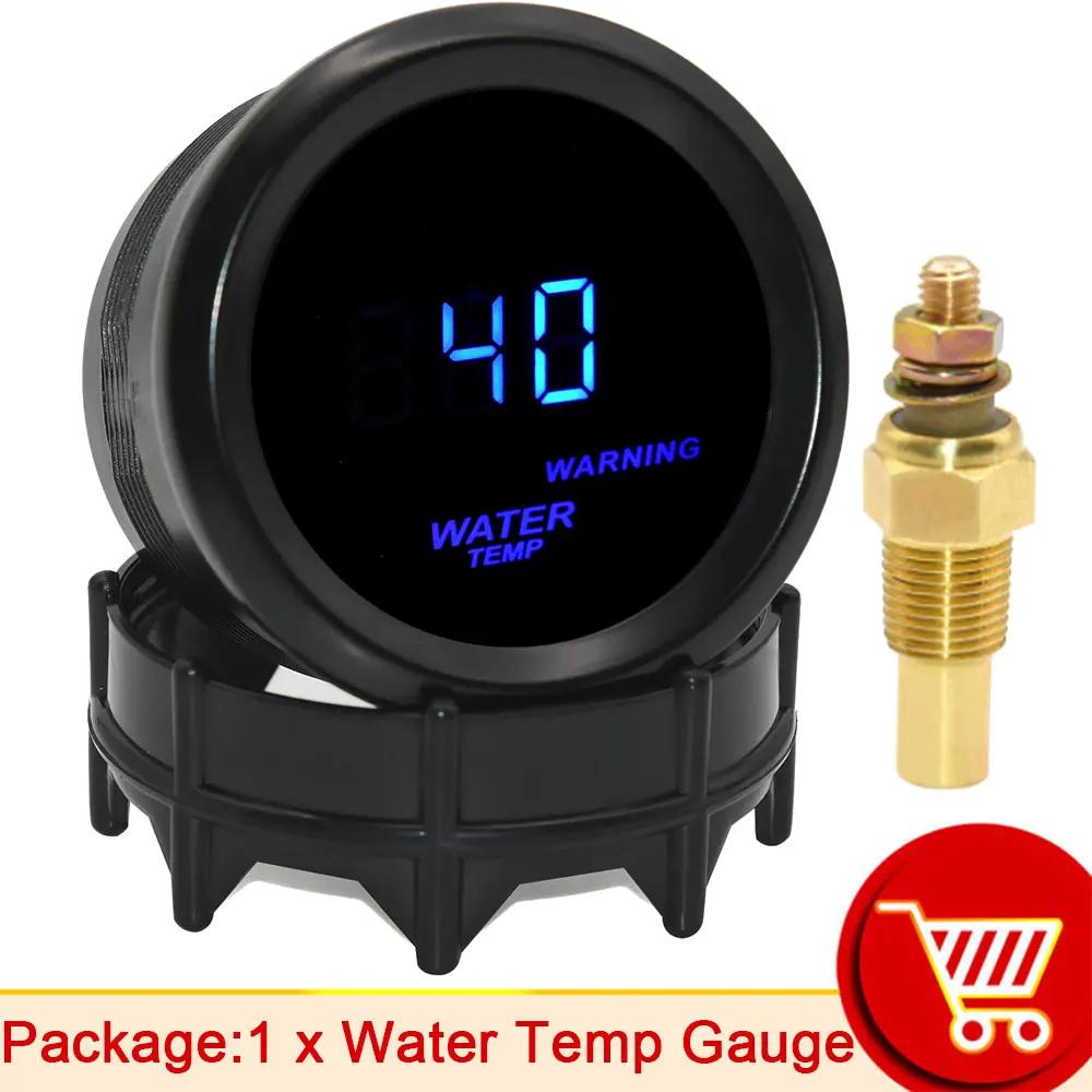 AD Digital Turbo Boost Gauge BAR PSI 52mm Car Water Temp Meter Oil Temp Oil Pressure Gauge Voltmeter Tachometer EGT Gauge Holder