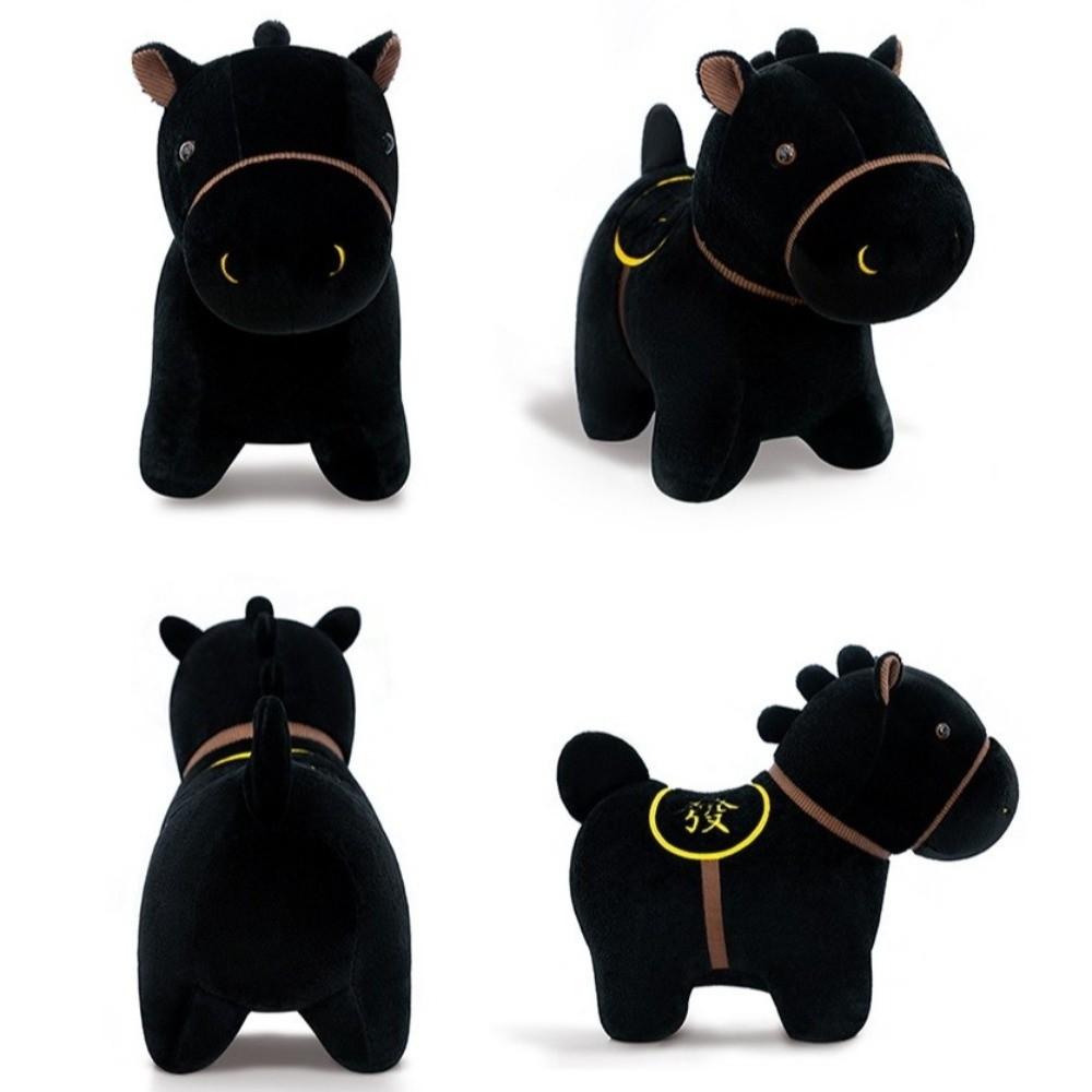 25/30cm Stuffed Animal Doll Zodiac Horse Cartoon Horse Doll Simulated Horse Toys New Year Mascot