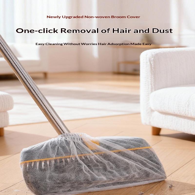 100 Pcs Disposable Non Woven Dust Mop Replacement Covers Electrostatic Adsorption No Wash Needed For Home Daily Floor Wall