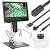 Professional Digital Microscope 1080P 10inch LCD Display 4X Display Magnification Soldering Microscope Support Picture Taking Video Recording Maintena