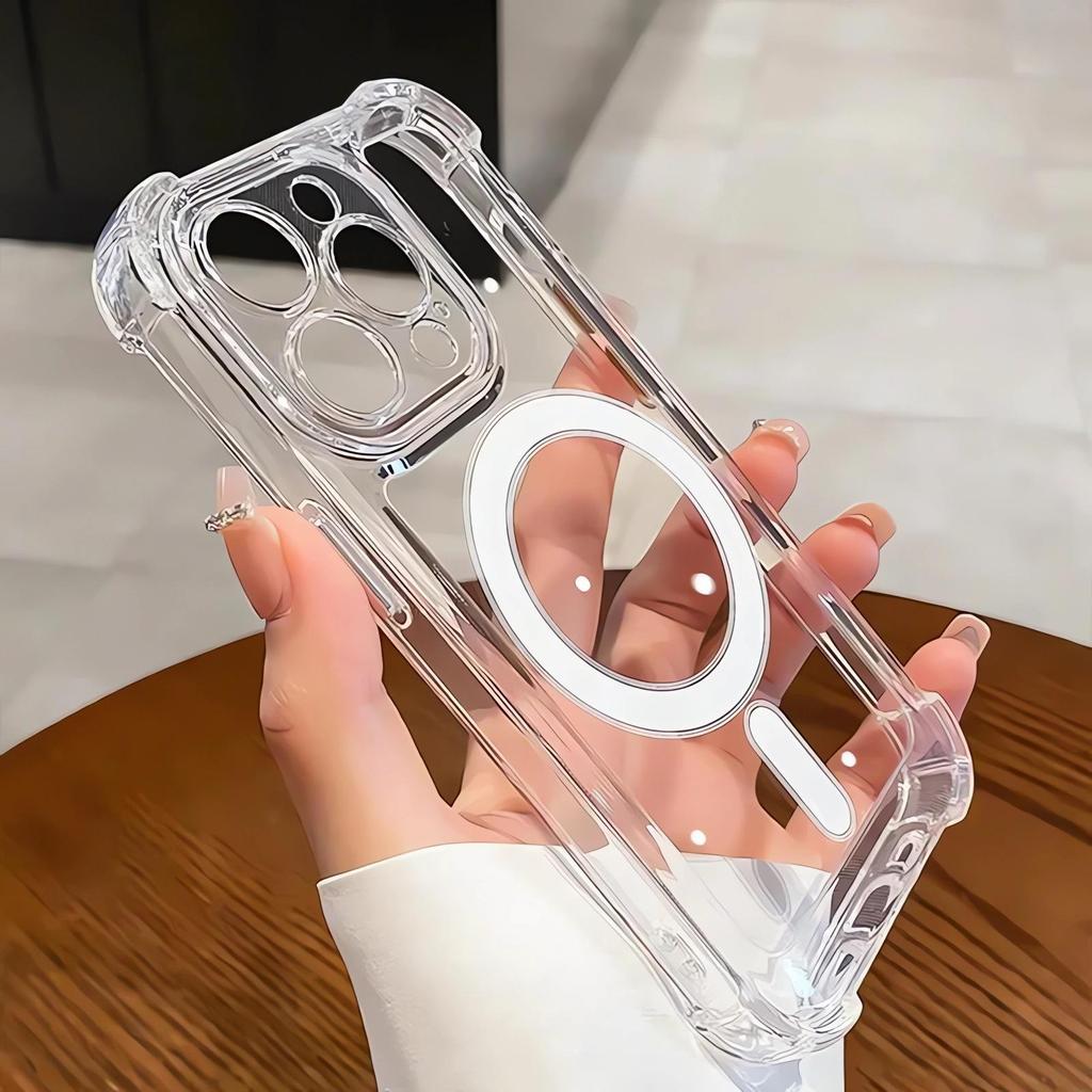 iPhone 16 Pro Max Anti-Drop Magnetic Case with Full Wrap Silicone for iPhones 13-15