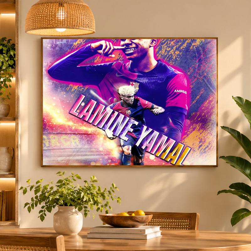 5D Diamond Painting Lamine Yamal DIY Full Drill Diamond Art Kit Home Decoration