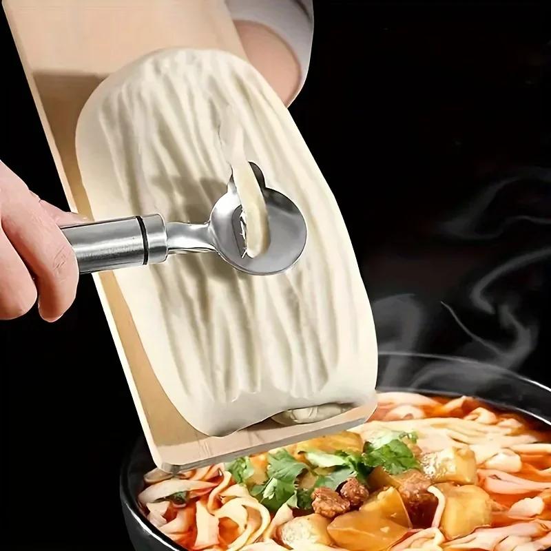 1 Stück/2 Stück Nudelschneider, Edelstahl-Nudellöffel, Handgemachter Nudelschneider, Kleines Werkzeug für Restaurantküche Küchenutensilien