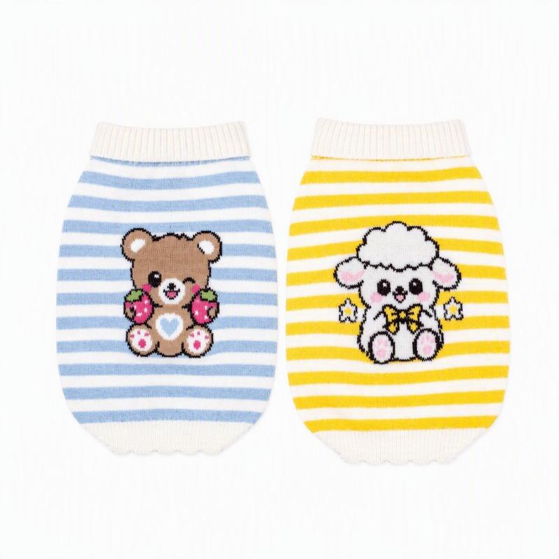 Warm Cartoon Striped Two Legged Pet Sweater For Dogs And Cats