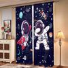 2 Pieces, Astronaut Curtains in Galactic Space -30% Blackout - Suitable for Living Room, Bedroom and Home Decoration